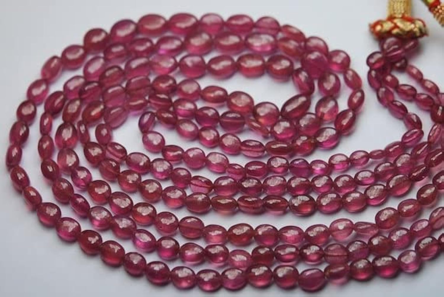 Saphir rose naturel en fils de perles nuggets pour création de bijoux DIY