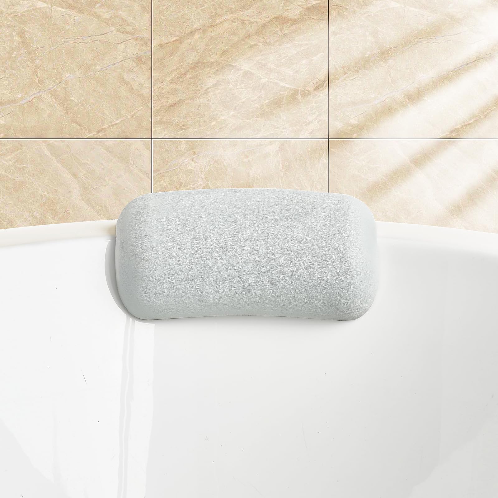 Koelaa coussin d'bain imperméable, coussin antidérapant avec ventouses, accessoires de baignoire, soutien ergonomique du cou et du dos pour salle de bain, maison, spa
