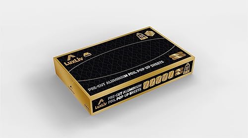 Miniatura 6 de 200 envolturas de aluminio precortadas – Envolturas desechables resistentes de 12 pulgadas para restaurantes y cocinas, perfectas para cocinar,