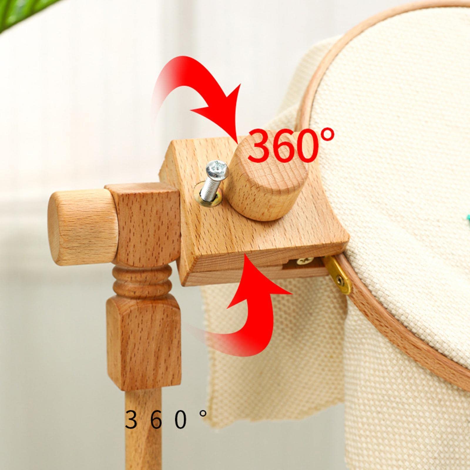 Verstellbarer Stickrahmen Aus Buchenholz für Und Rechteckige Stickringe, 20cm Schleife