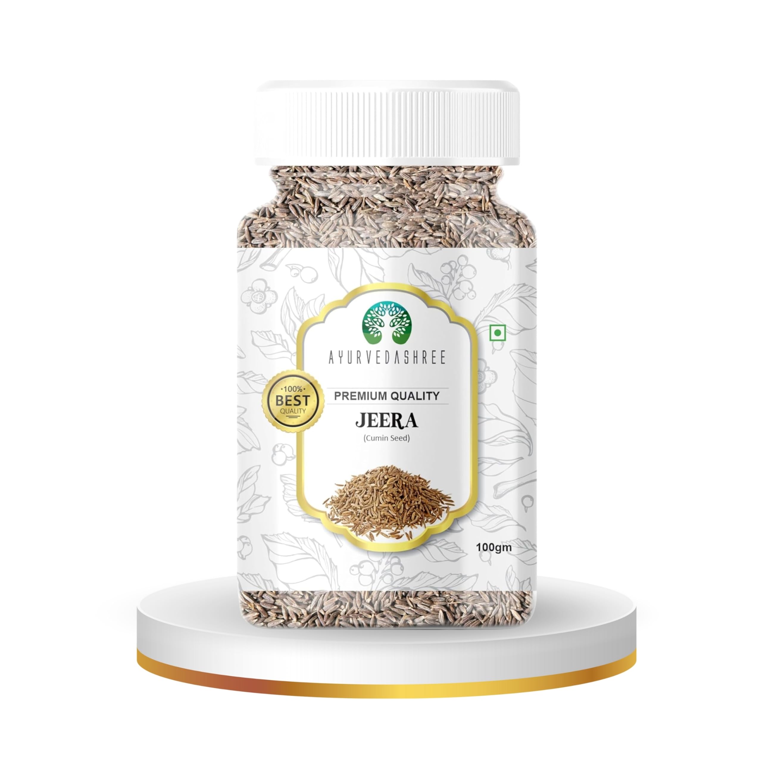 AYURVEDASHREE Cumin Seeds Whole (Jeera) Spice 100g, All Natural | Premium Quality |100% Pure | NON-GMO | Vegan | Indian Origin | Jira.