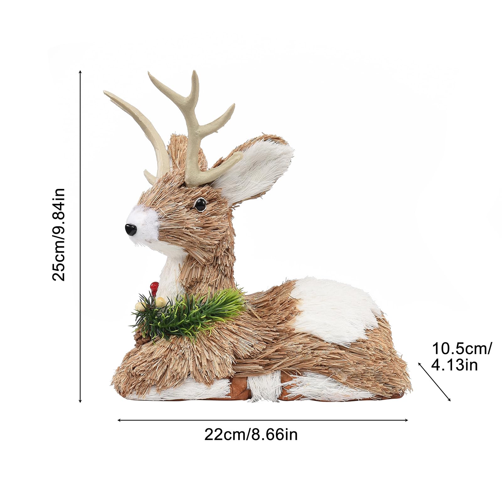 Modello di Renna Animatronica Realistica a Grandezza Naturale Simulazione Animale dal Vivo per Parco Divertimenti Casa Decorazione Natalizia
