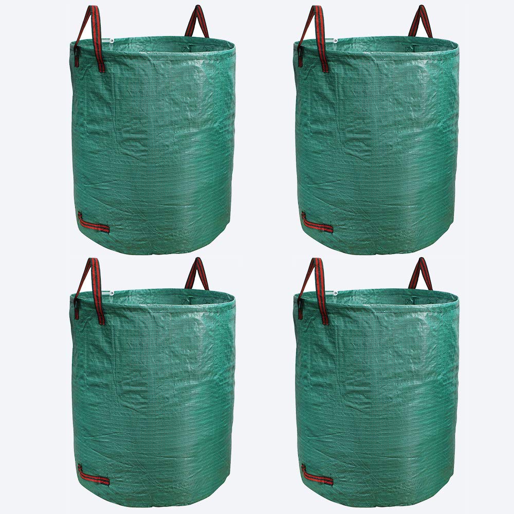 Vendeur pro 500L Sac Dechets Verts, PE Sac de Jardin, Sac Jardinage Dechets Réutilisable (4, 500L)
