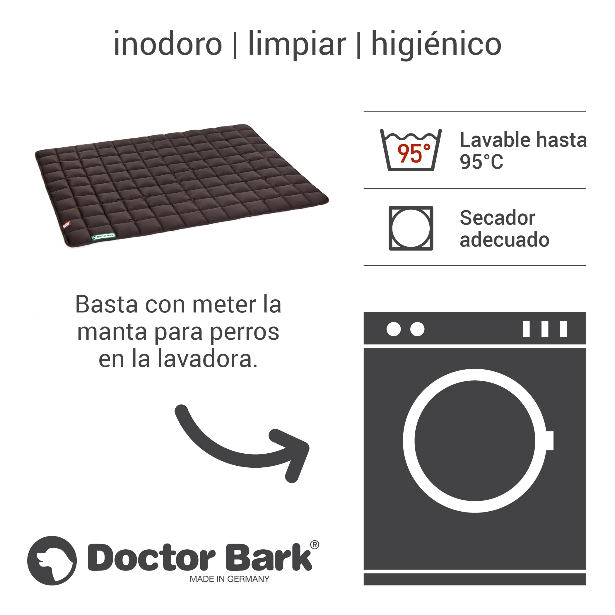 Doctor Bark Manta de Perros, Robusto, Lavable a 95 ° C - Disponible en Diferentes tamaños y Colores