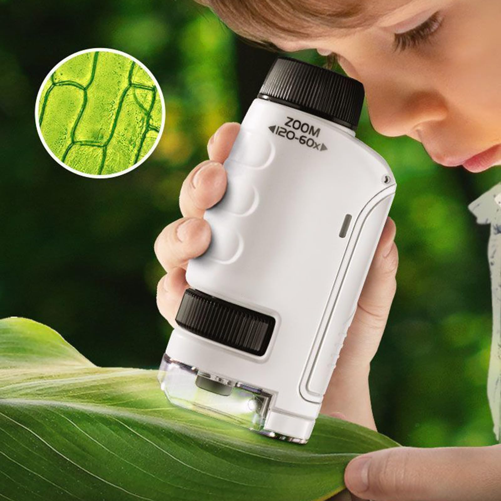 Ensemble d'instruments pour enfants avec grossissement 60 x 180x intégré avec éclairage LED pour une vision claire de l'instrument extérieur