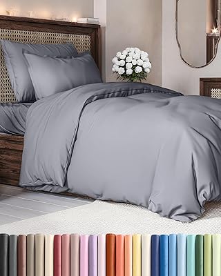 Duvet Cover Twin/Twin XL Size - Extra Soft Twin/Twin XL Size Duvet Cover - Breathable, Easy Care and Fade Free with Zipper Closures & Ties - 68" x 90" Inches - (Steel Blue) Comforter Not Included