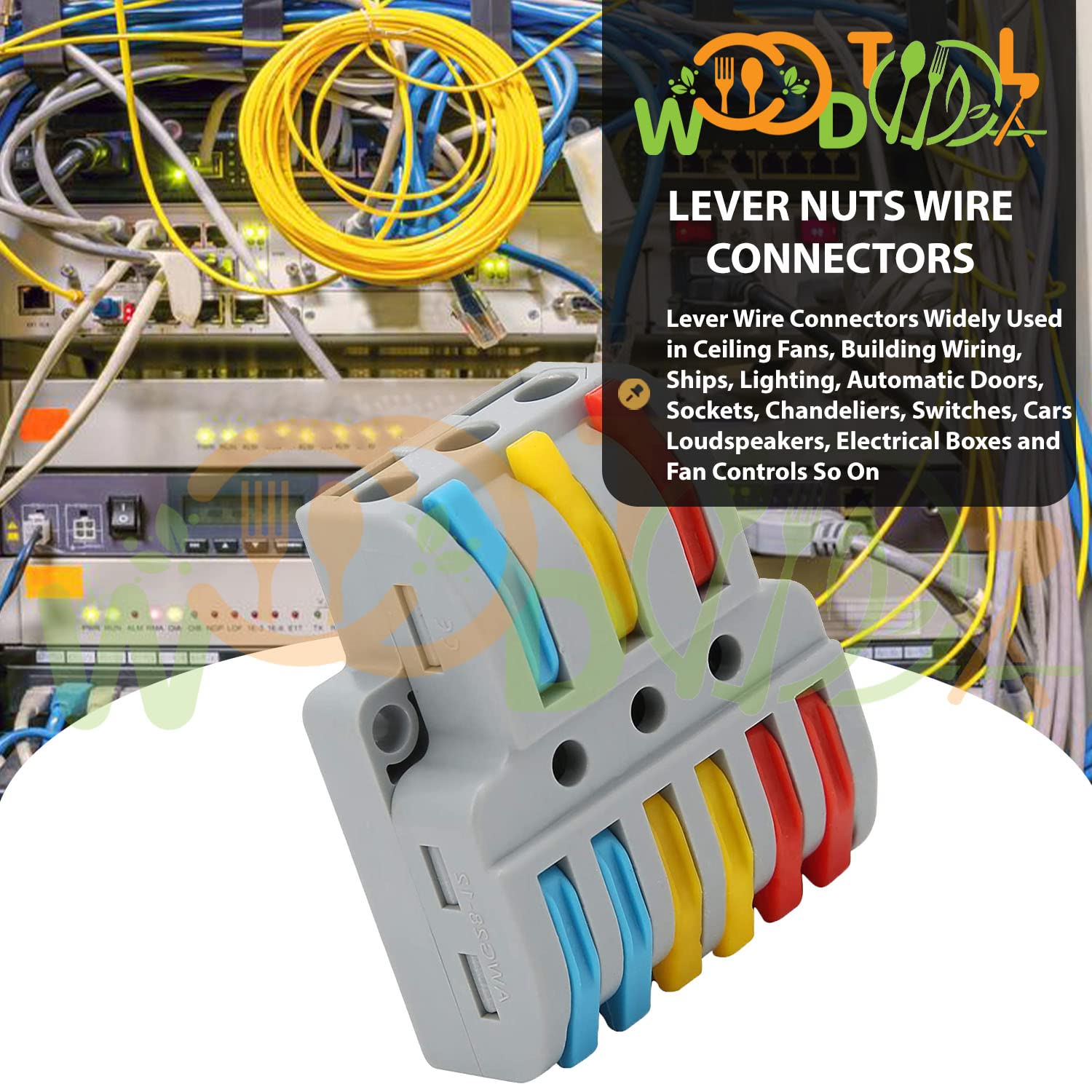 3 to 6 Inline Wire Nut Connector - Cable Connector - Mini Wire Connectors - Electrical Reusable Connectores (2pcs, 3 to 6 Inline, Multi) — Amazon image 5