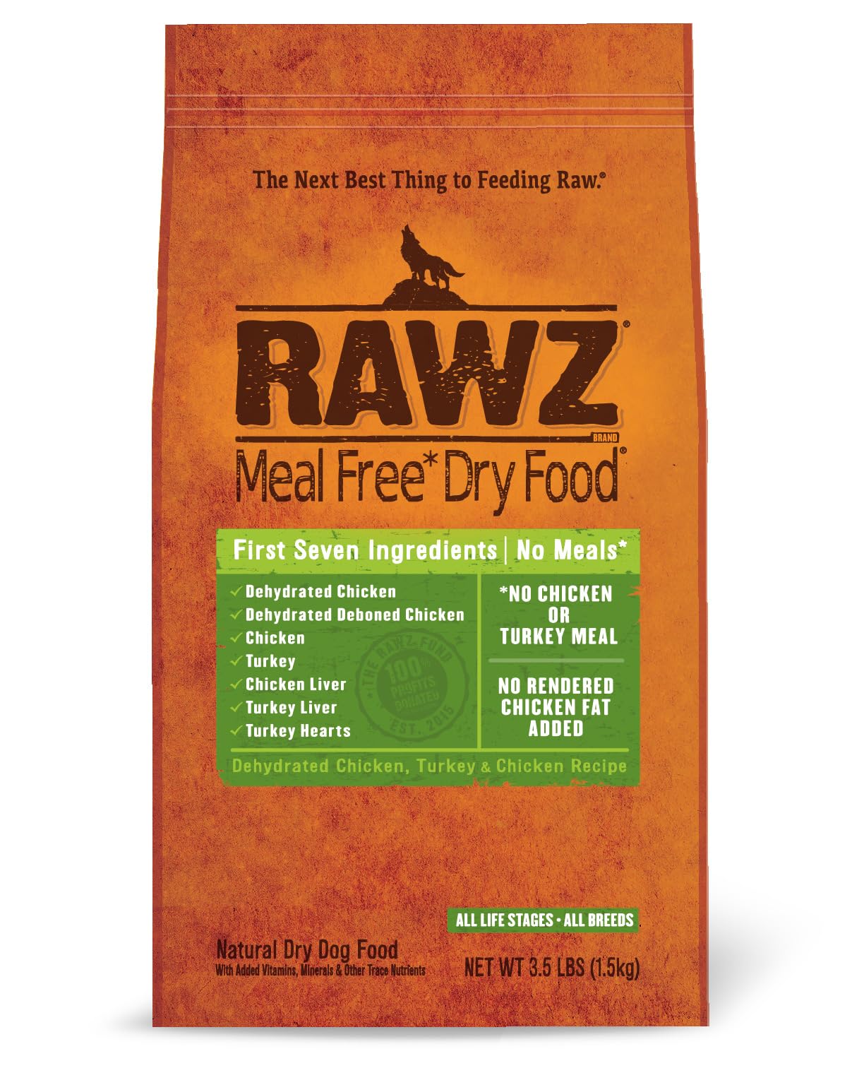 Rawz Meal Free Dry Dog Food Chicken Turkey