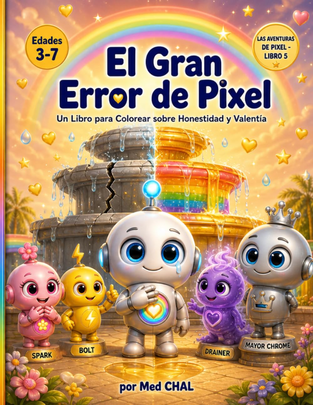 El Gran Error de Pixel: Un cuento para colorear sobre la honestidad y el valor | Divertida aventura para leer y colorear para niños de 3 a 7 años (Las Aventuras de Pixel)