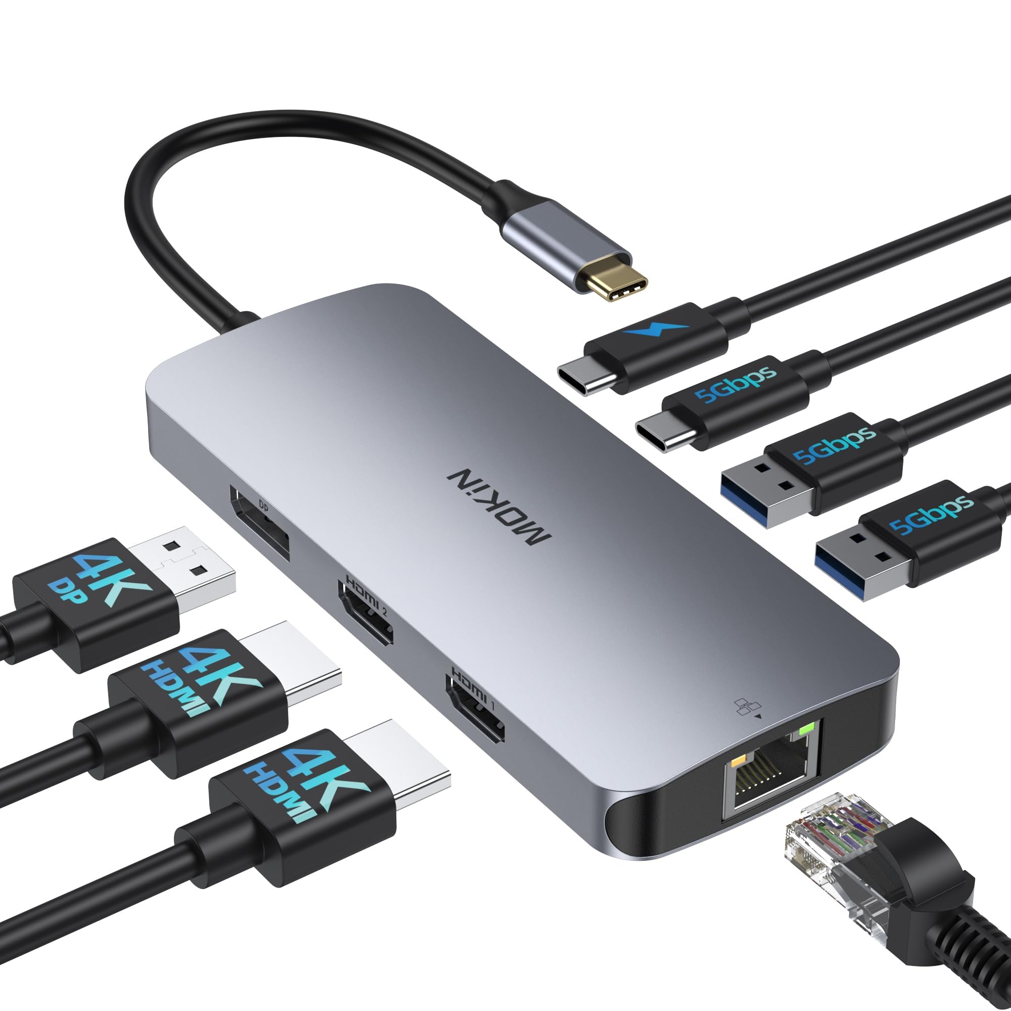 ドッキングステーション 3画面モード出力2DP+1HDMI+POWER ドッキングステーション、3画面モード出力2DP+1HDMI+POWER ドッキング