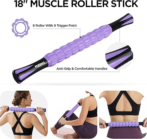 Miniatura 79 de Rodillo de masaje de madera para piernas y muslos, herramienta de mano para aliviar la fascia, drenaje linfático y esculpir el cuerpo, masajeador