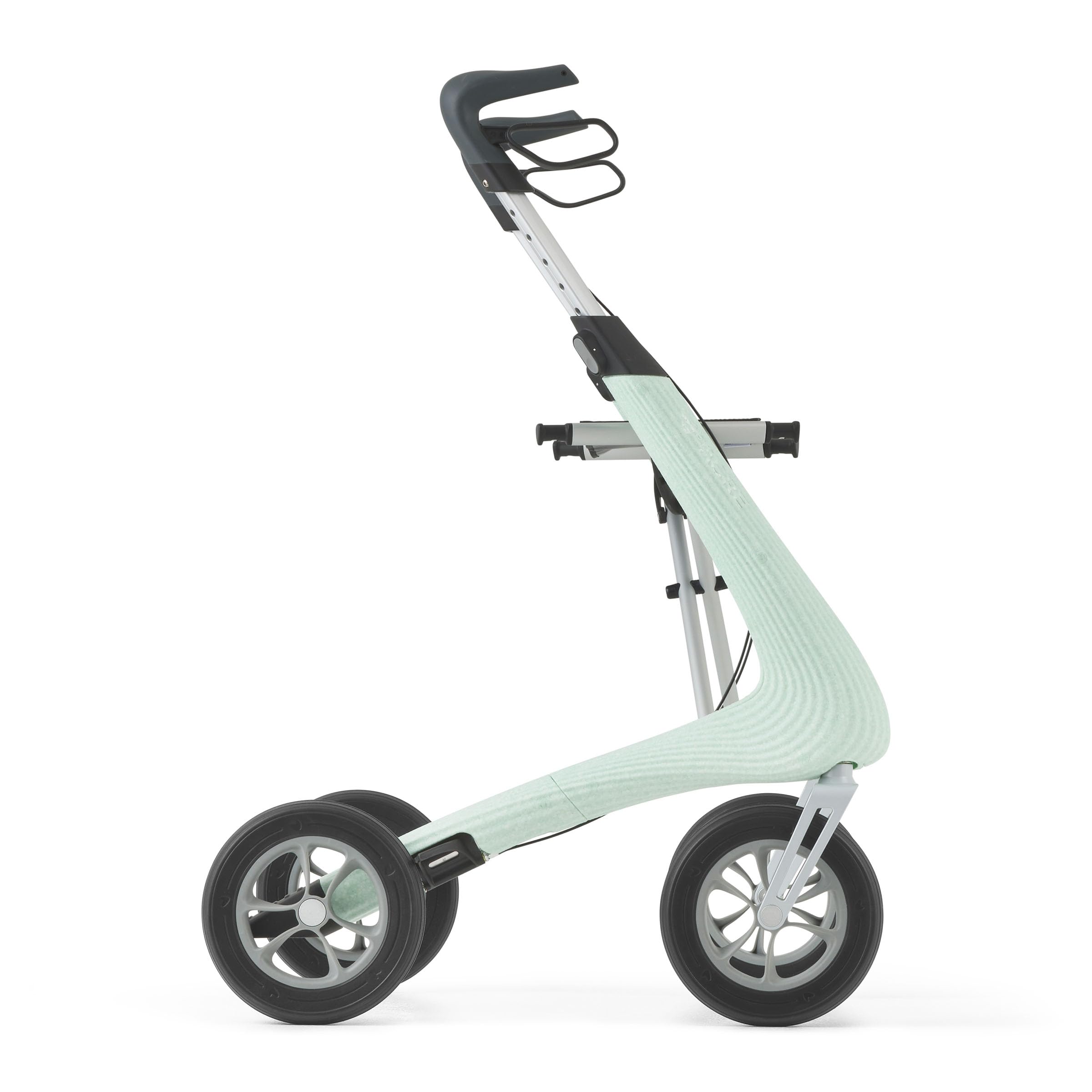 byACRE Nordic Pioneer - Andador de aluminio versátil y ligero - Solo 5,9 kg / para interior y exterior / Fácil de plegar con asiento integrado (Verde Glaciar)