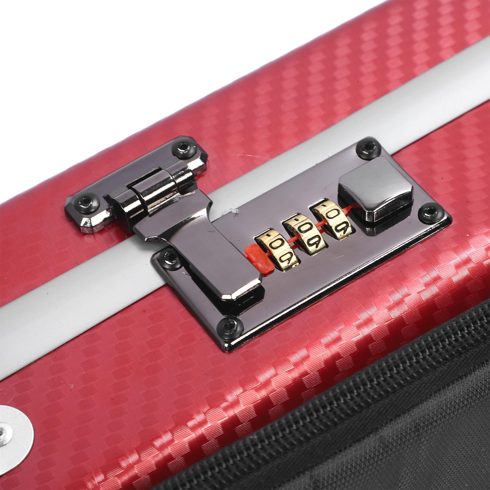 Estuche Rígido para Violín de Fibra de Carbono Estuche Rígido Equipado con Higrómetro y Correas Dobles para Violines de Tamaño Completo 4/4 3/1/2 1/8