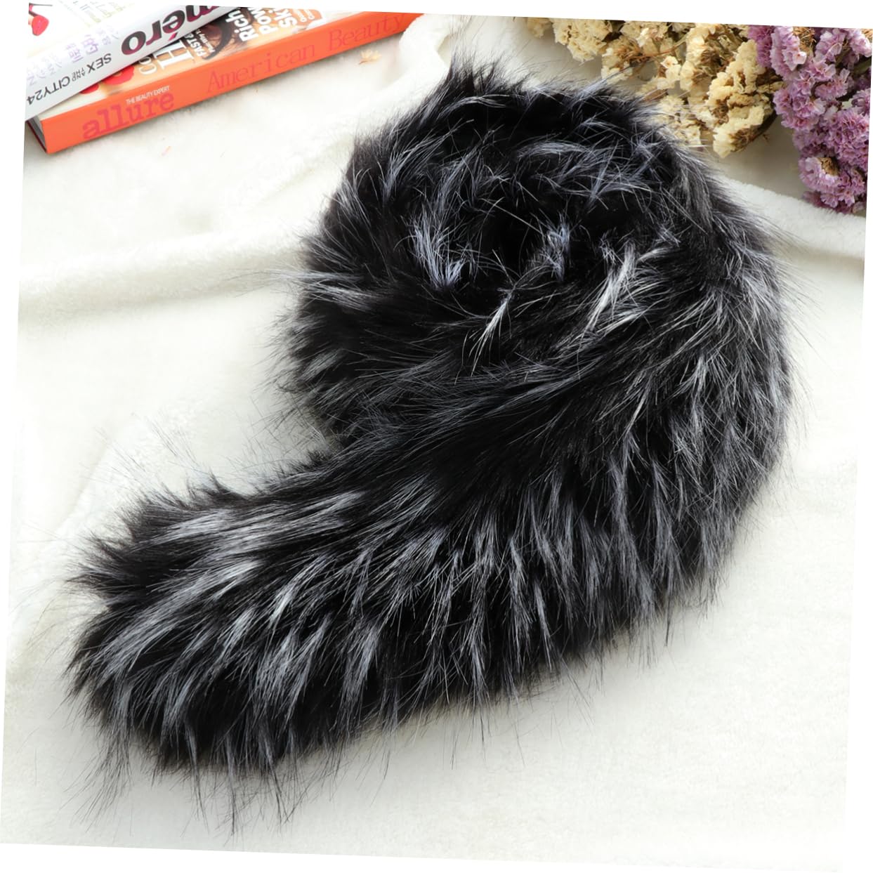 2 Piezas 82 Cálidas Bufandas Chal De Capa Con Hombros Peludos Bufandas Para Mujeres Elegantes Calentador De Cuello Chal Para Mujer Invierno De Piel Estola De Piel Black
