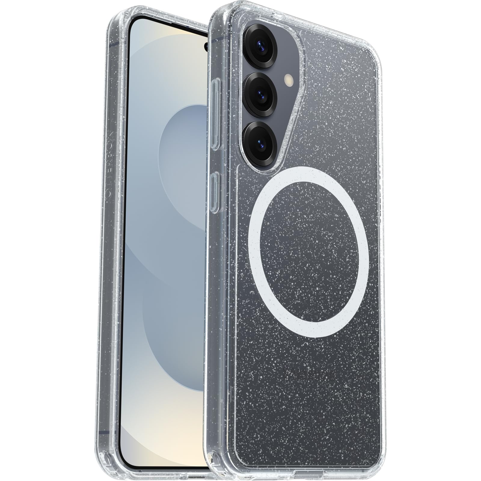 OtterBox Symmetry Series Clear transparente Hülle mit Magneten für Samsung Galaxy S25, stoßfest, sturzsicher, schützende Hülle, 3X getestet nach Militärstandard, Stardust
