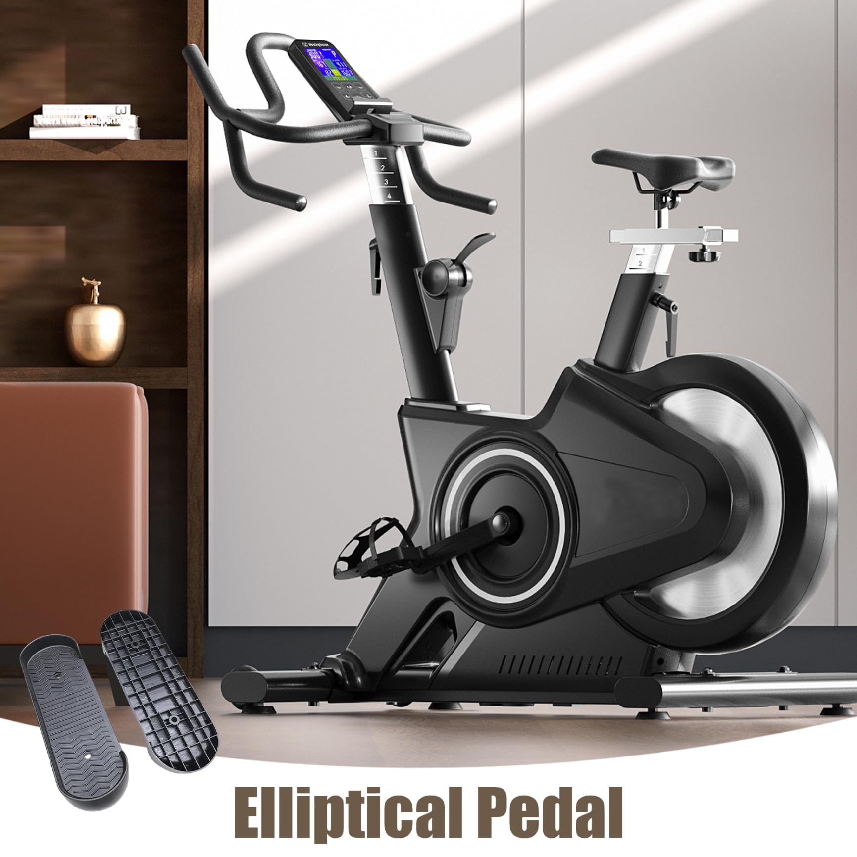 Elliptische Ersatzteile Universal 1Pair Fuß Pedal Nicht -Schlupf -Versorgung Übungsrad Ersatzteile Fitnessgeräte Fußboard für Haushaltsgebrauch, Fußpedal