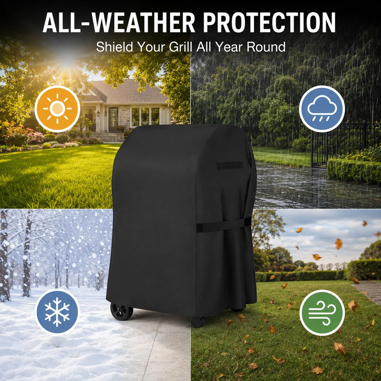Funda Barbacoa Carrito para Campingaz 3 Series Classic LS Plus 2014 | Tela Oxford 210D | Resistente | Cordón Ajustable | Cierre Gancho Bucle| Fácil Limpieza | Protección UV | Impermeable