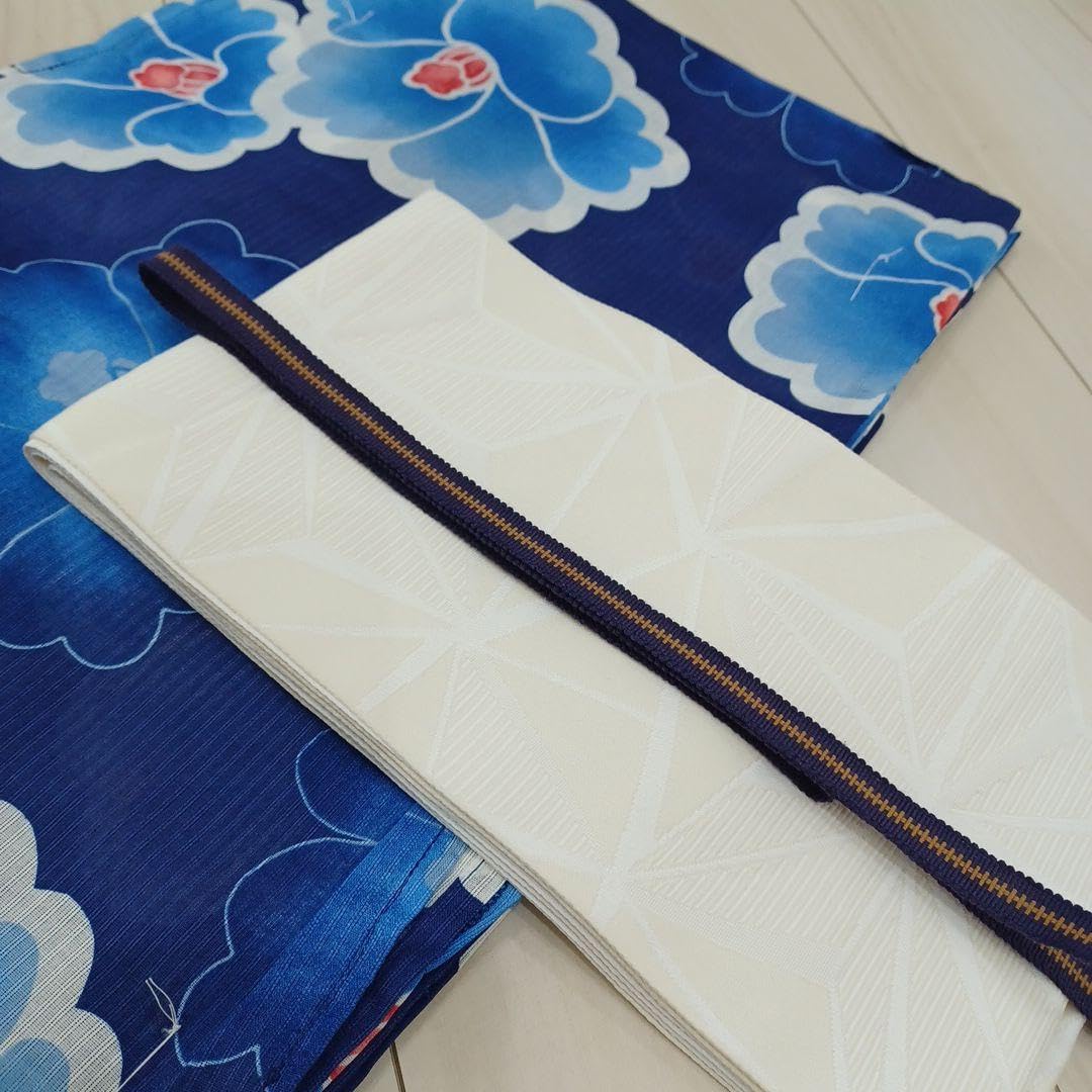 新品☆呉服屋♪大人清楚なスレンダー夏着物　浴衣３点セット 新品☆呉服屋♪大人清楚な桔梗 スレンダー夏着物 浴衣3点セット