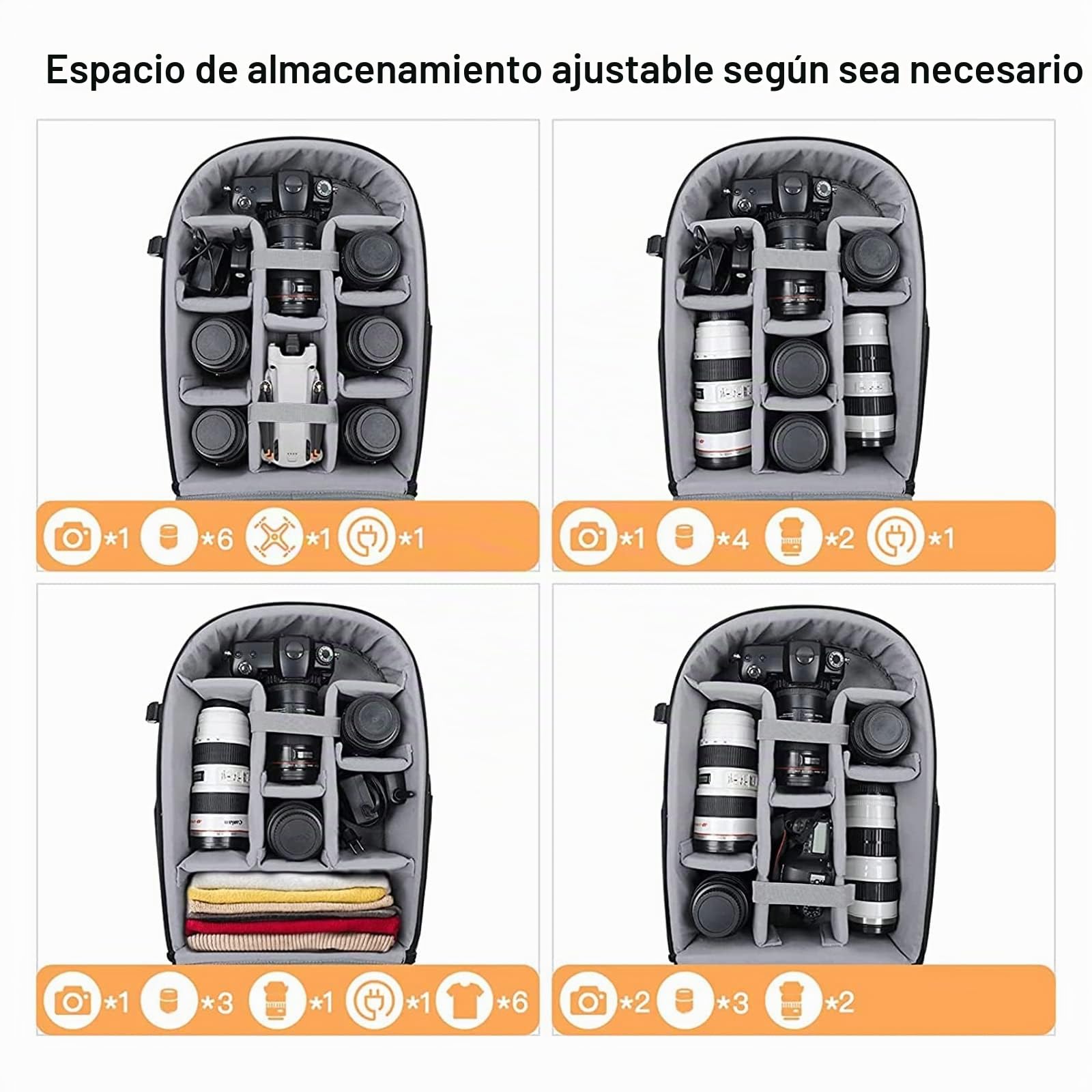 MOSISO Mochila Cámara Impermeable, Geométrica Simétrica con Soporte para Trípode y Compartimento para Portátil 15-16 pulgadas, Compatible con Canon/Nikon/Sony/DJI Mavic Drone, Negro