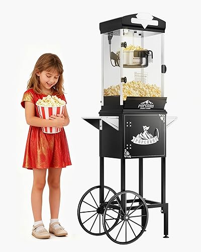 Miniatura 23 de Máquina de palomitas de maíz de 12 onzas, máquina comercial para hacer maíz, máquina de palomitas de maíz para encimera con control de 3 Negro,Negro