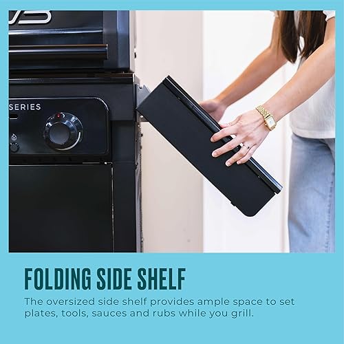 Miniatura 9 de Charbroil Pro Series con tecnología infrarroja Amplifire 463676724 - Parrilla de gas propano de 2 quemadores y gabinete, color negro