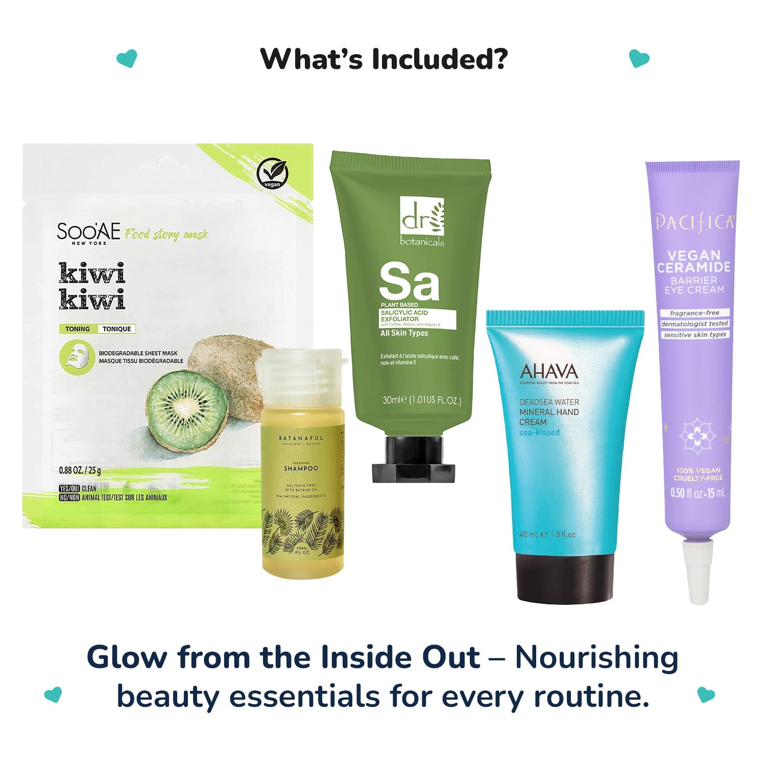 Skincare & Beauty Gift Set for Women – Exfoliating, Hydrating, Repairing, and Nourishing Essentials – Salicylic Acid, Hand Cream, Eye Cream, Shampoo, Kiwi Face Mask – Great Gift for Any Occasion - Image 3