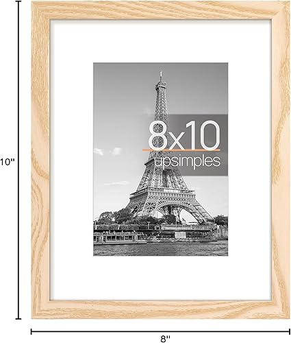 Vista 47 de upsimples - Portarretratos de 8.5 x 11 pulgadas, para fotos de 6 x 8 pulgadas con paspartú o de 8.5 x 11 pulgadas sin paspartú, marcos de fotos