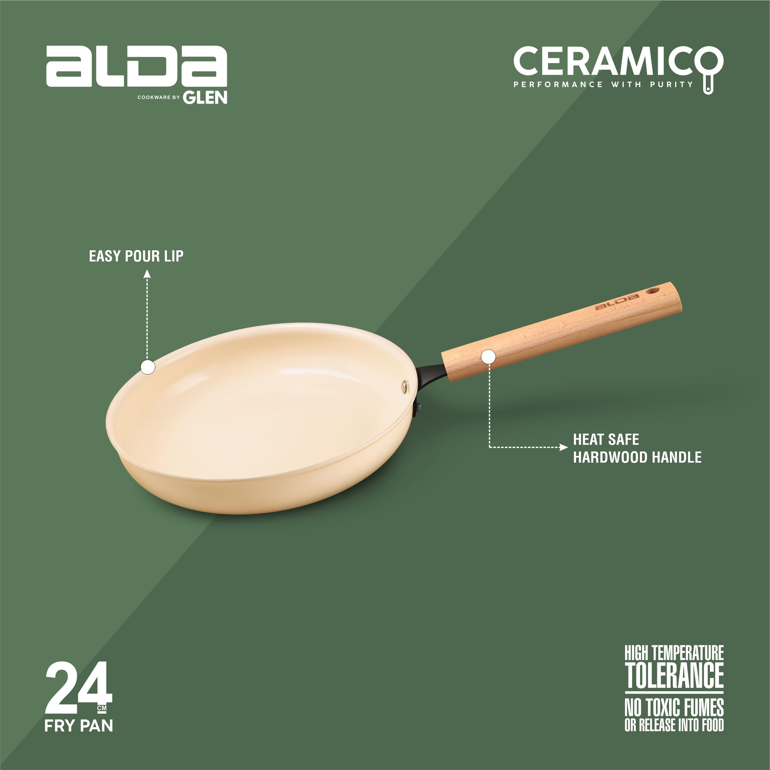 Alda Ceramico Fry Pan - Non-Stick Ceramic Coating -3 Alda Ceramico Fry Pan - Non-Stick Ceramic Coating -3