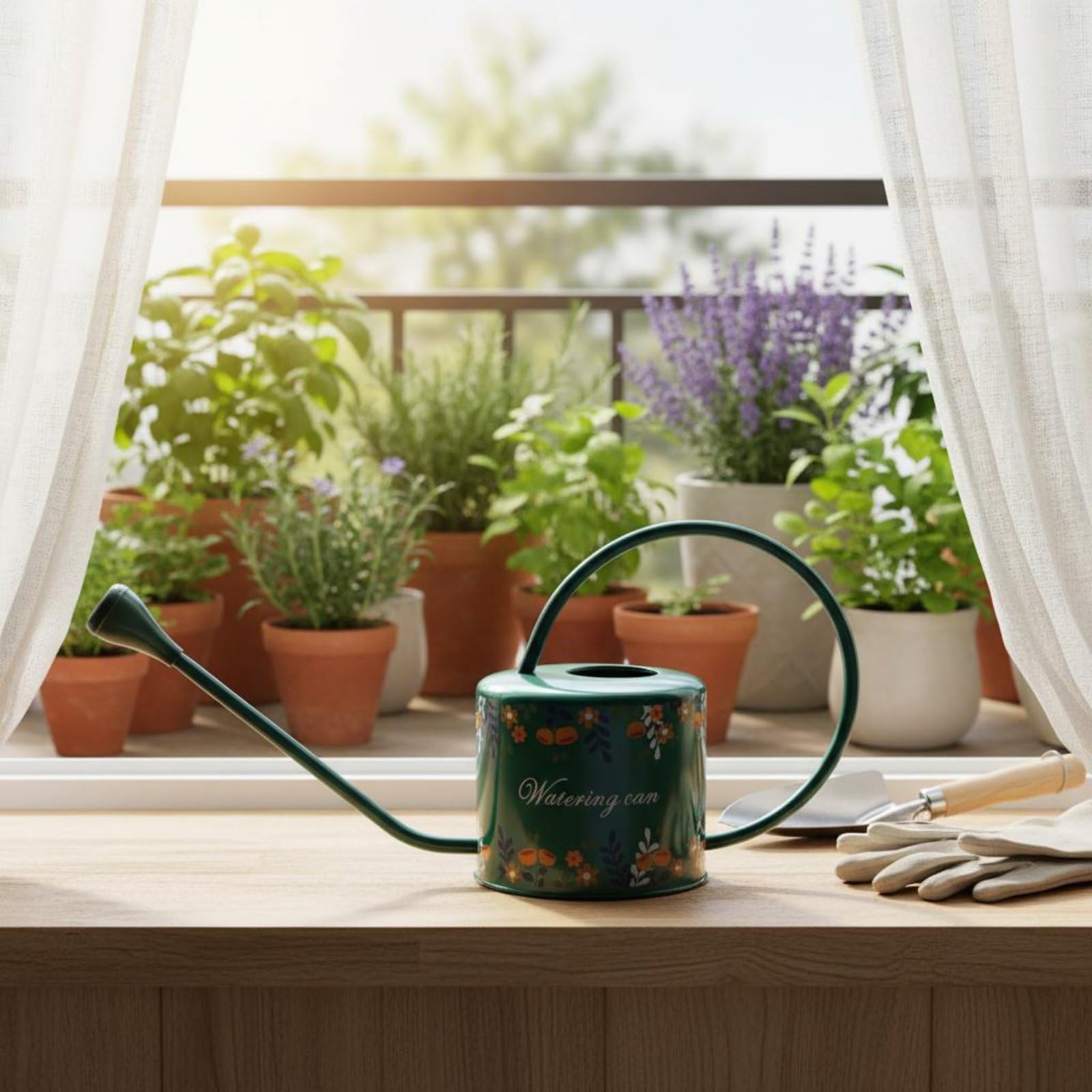 Arrosoir en Métal Arrosoir Plantes Arrosoir Jardin Arrosoir INOX 201 Arrosage Ciblé et Doux pour et Plus Abondant avec Poignée Boucle Adapté à Plantes en Pot Jardin Intérieur