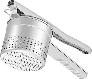 SERENLUX Large Stainless Steel Potato Ricer, Press and Mash Gadget for Mashed Potatoes, Potato Masher and Ricer Kitchen To...