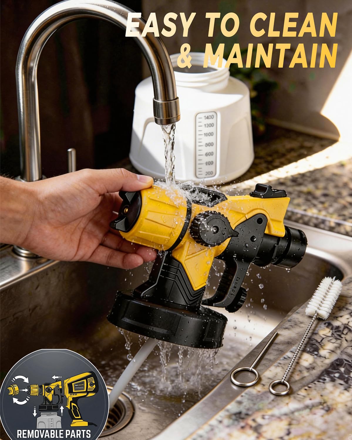 Electric Paint Sprayer - 1000W HVLP Gun -8 Electric Paint Sprayer - 1000W HVLP Gun -8