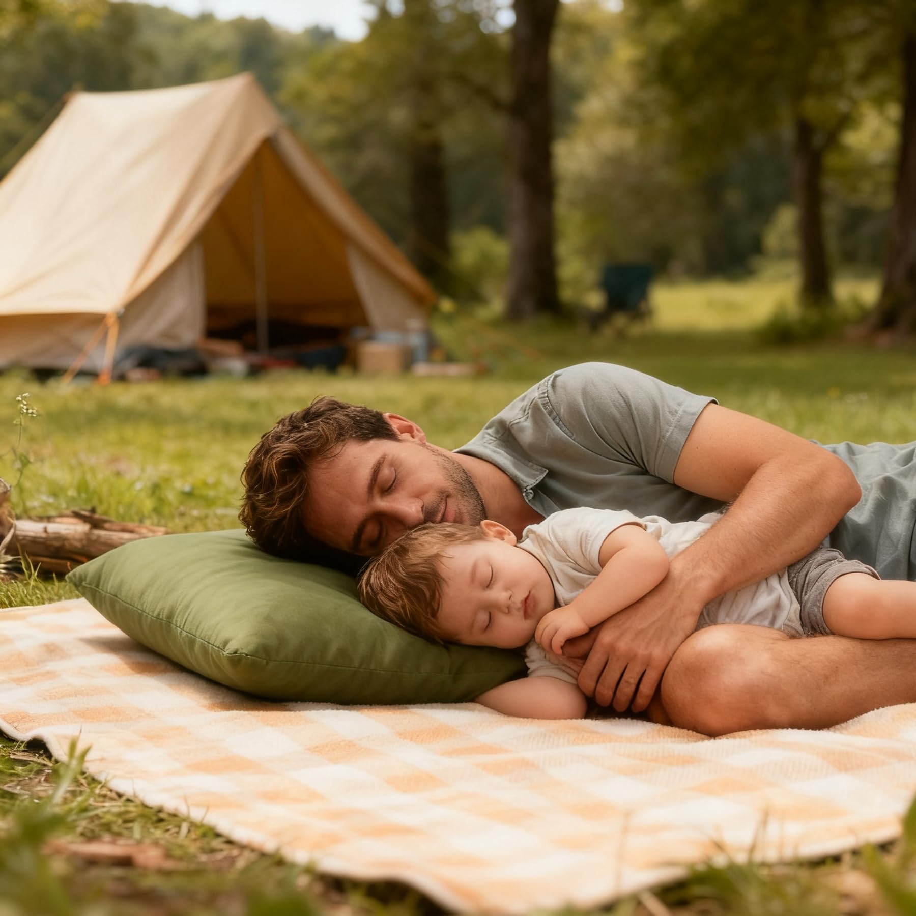 REDCAMP 30x40/50cm Camping Kopfkissen Komprimierbar, Campingkissen Weich Leicht, Reise Kissen Cover Pillow Outdoor, Kleines Kissen Blau Rot Grau Grün Mehrweg… (Armeegrün)