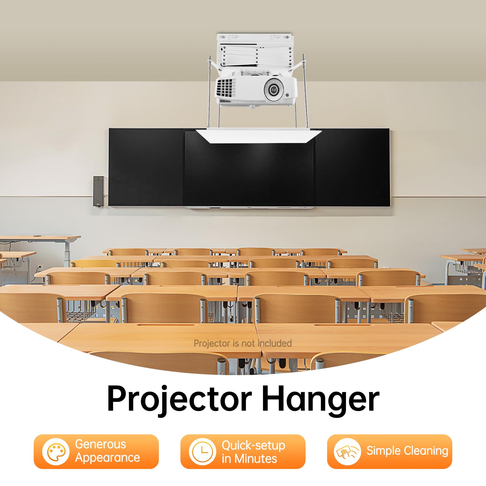 Proyector elevador eléctrico con mando a distancia, soporte de techo para proyector, soporte motorizado, plataforma elevadora, carga máxima de hasta 10 kg, para escuelas, salas de conferencias
