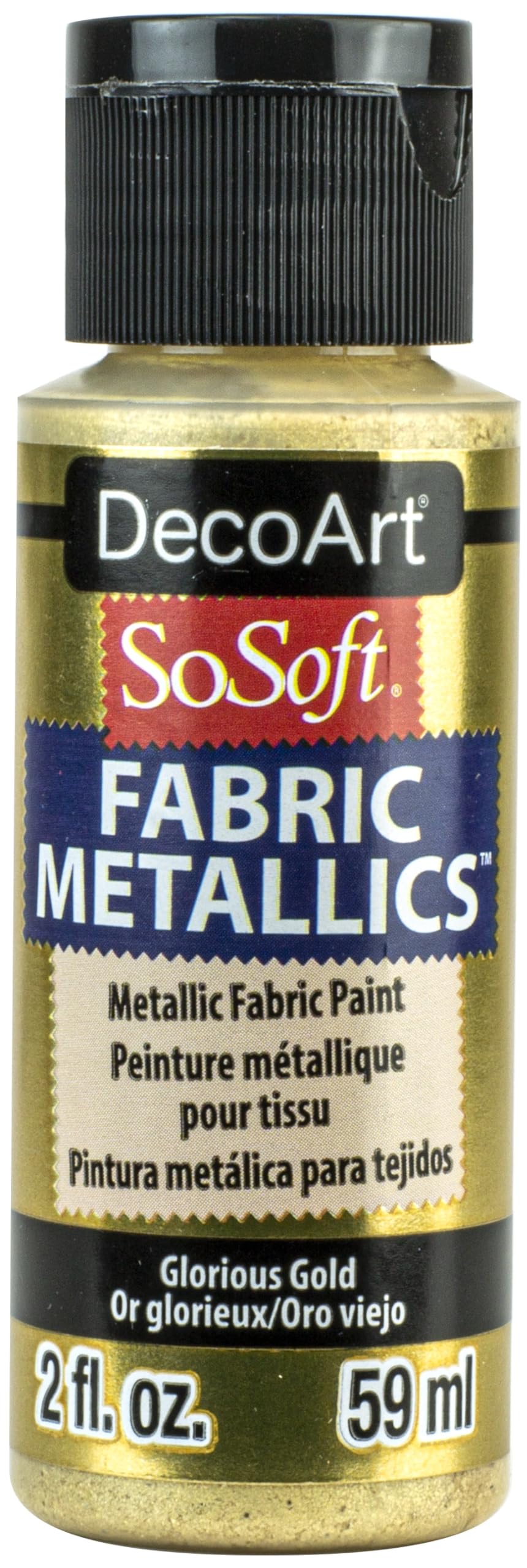DECO ART SO- Soft Fabric METLC Glori.Gold, Glorious Gold, One Size