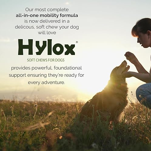 Miniatura 8 de Pet Health Solutions Hylox - Masticables suaves para perros, soporta articulaciones y cojines tejidos conectivos, glucosamina, ácido alfa