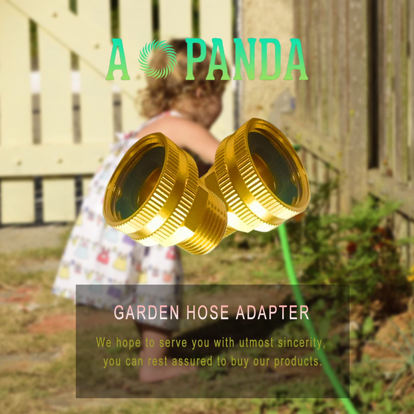 AOPANDA Adaptador de manguera de jardín 3/4 NPT hembra x 3/4 GHT hembra tubo de riego por goteo a grifo (1 unidad)