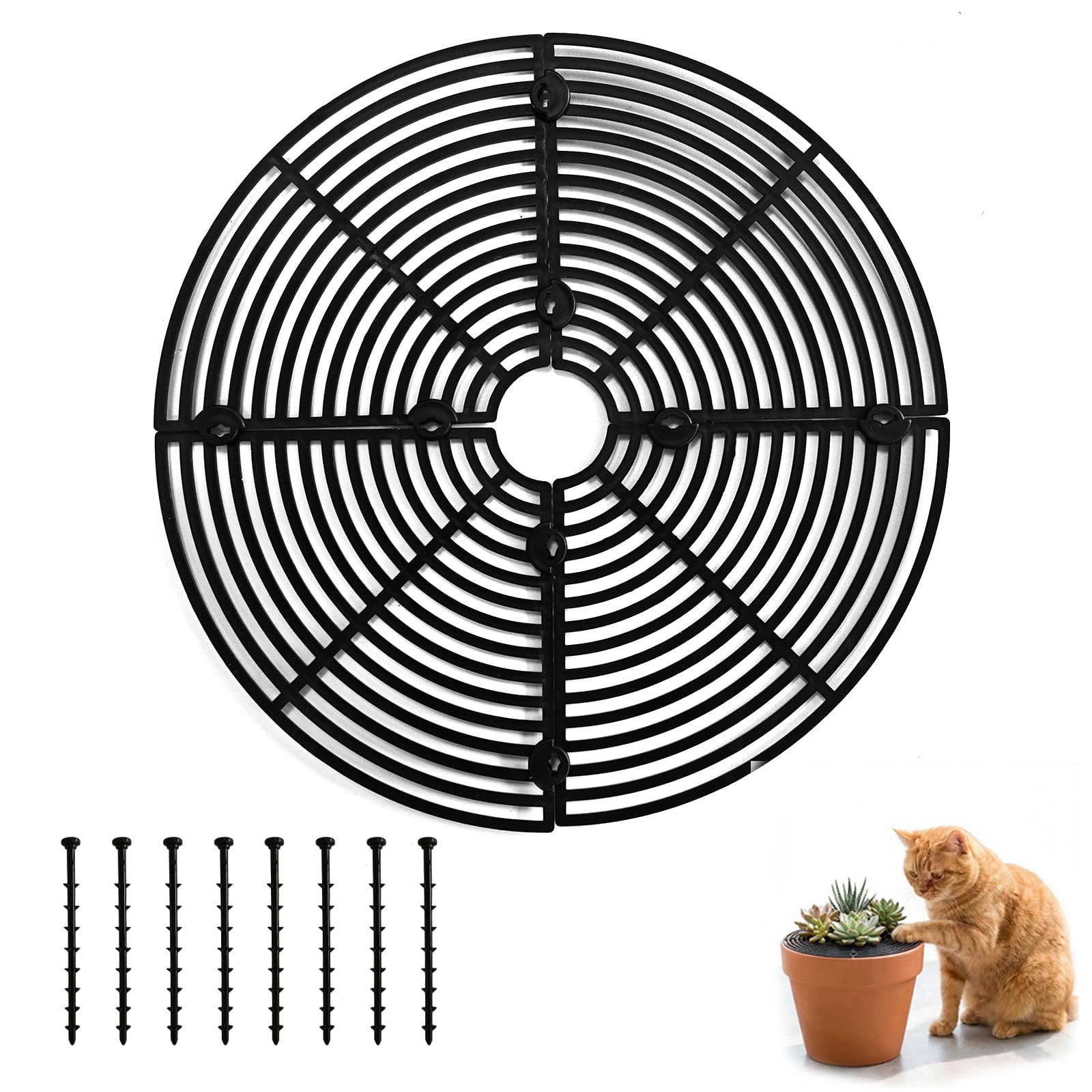 Grilles de Pots de Plantes, Cache-Pot de Fleurs Jusqu'à 30 cm de Diamètre, Idéal pour Protéger les Plantes et Garder les Sols Propres, Adapté aux Enfants