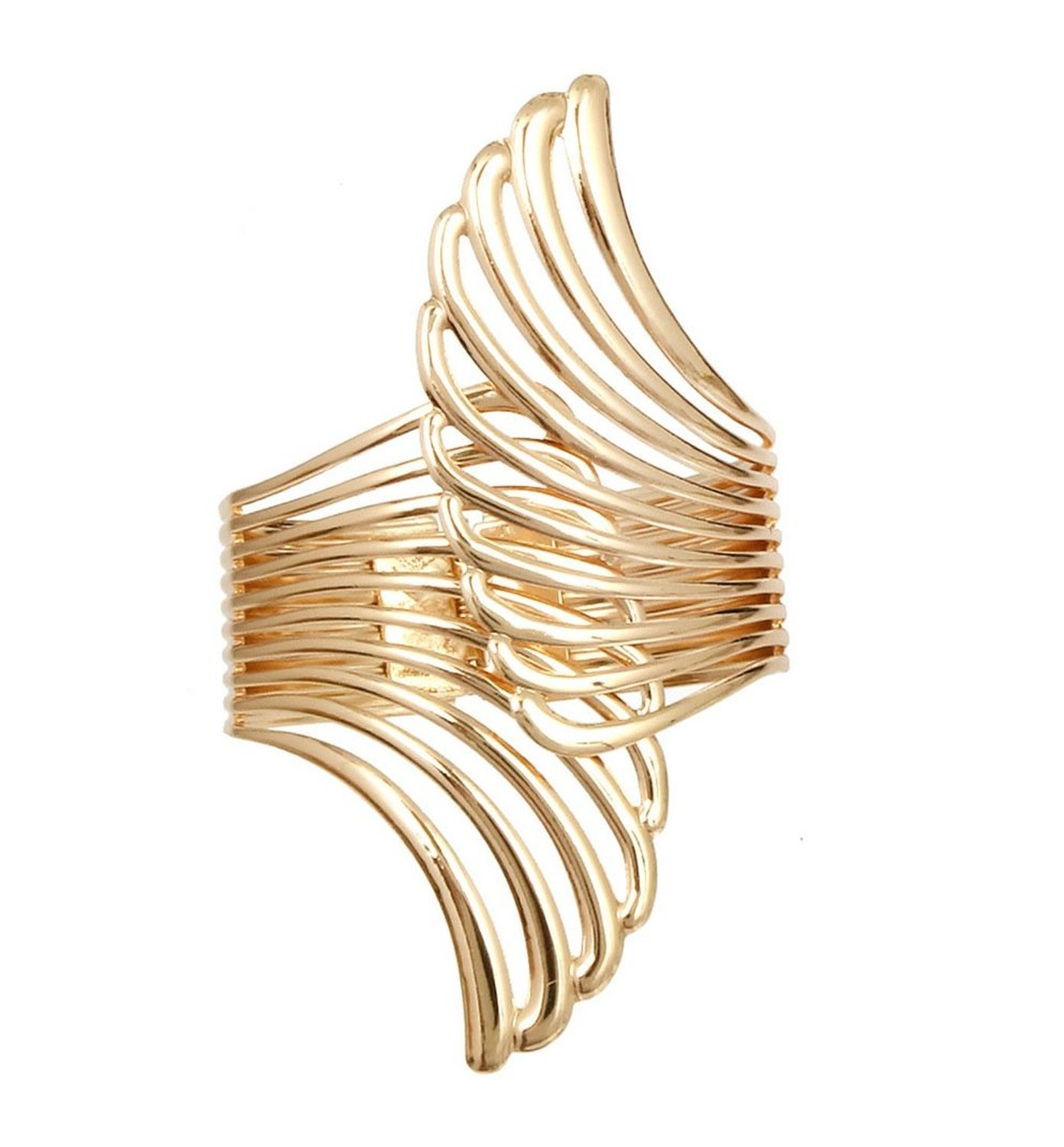 JDX Gold Brass Forever Angel Winged Glamor Hand Alloy Cuff for Girls (B01BKHCLIK) Amazon Price History, Amazon Price Tracker