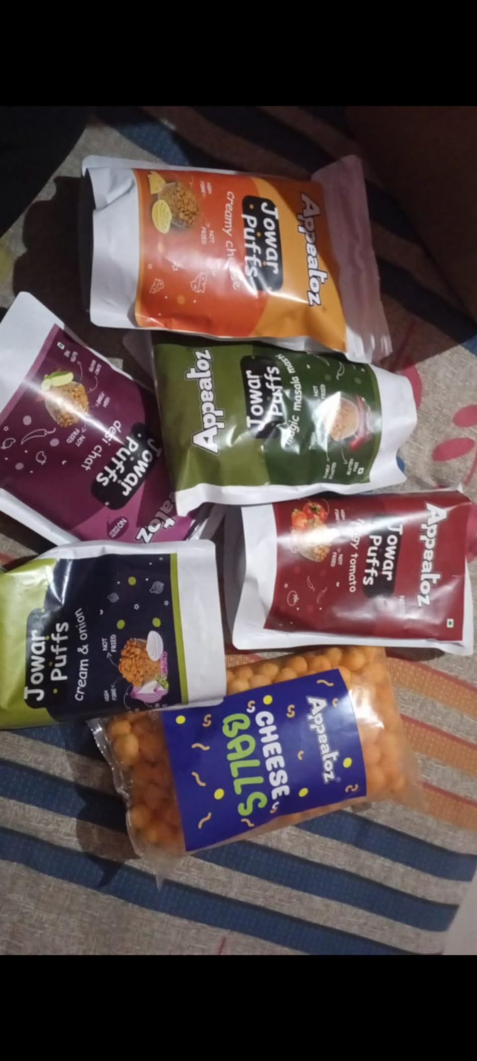 Premium Snack Hamper – Peri Peri, Creamy Cheese, Cream & Onion Jowar Puffs, Roasted Pumpkin Seeds 500g