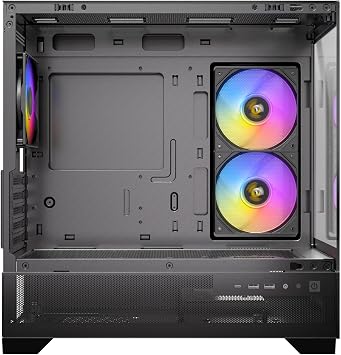 Antec CX500M ARGB, 3x120mm ARGB Fan Dahil, Temperli Cam, Dikey Soğutma, 360mm Radyatör Desteği, Type-C, Mini Tower Micro-ATX Oyun Kasası, Siyah