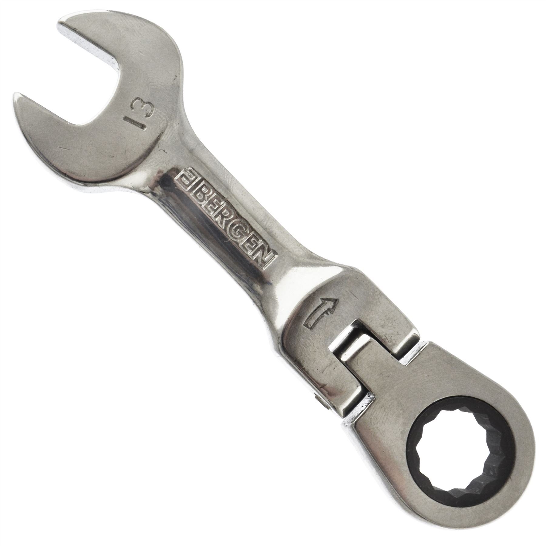 Ab Tools 13Mm Stubby Flexi Ratchet Combination Spanner Metric Wrench 72 Teeth Spn18