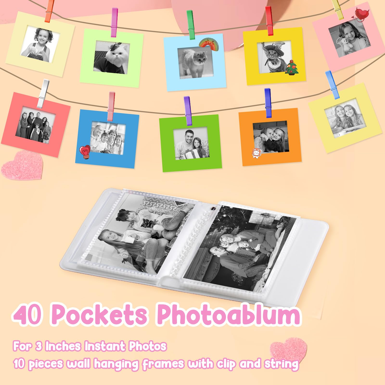 Kinderkamera Sofortbildkamera, 2,4 Zoll Dual Kamera, 1080P Digitalkamera für Kinder, 32 GB Karte, Fotopapier