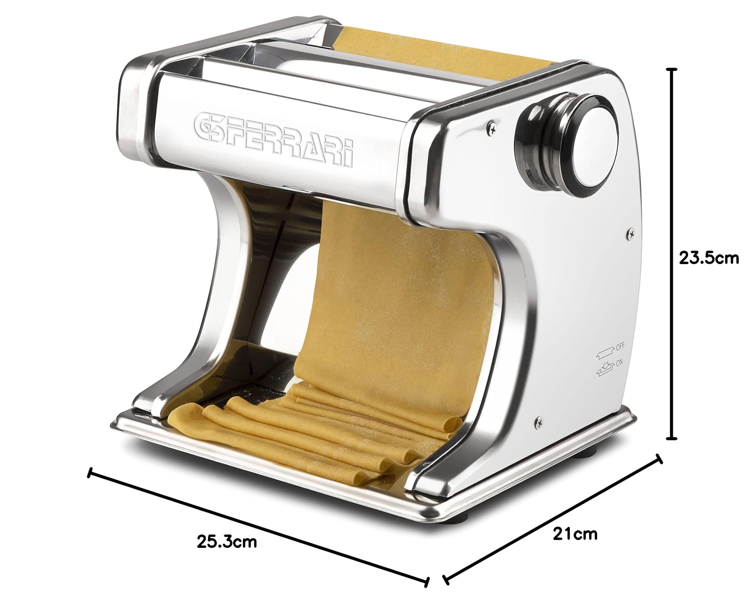 G3 Ferrari G20125 - Laminadora profesional, máquina para pasta con motor, 70 W, acero inoxidable