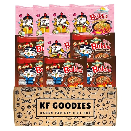 Miniatura 32 de Samyang Buldak - Sopa de fideos coreanos, salteados, de pollo picante (10, carbonara y Jjajang)