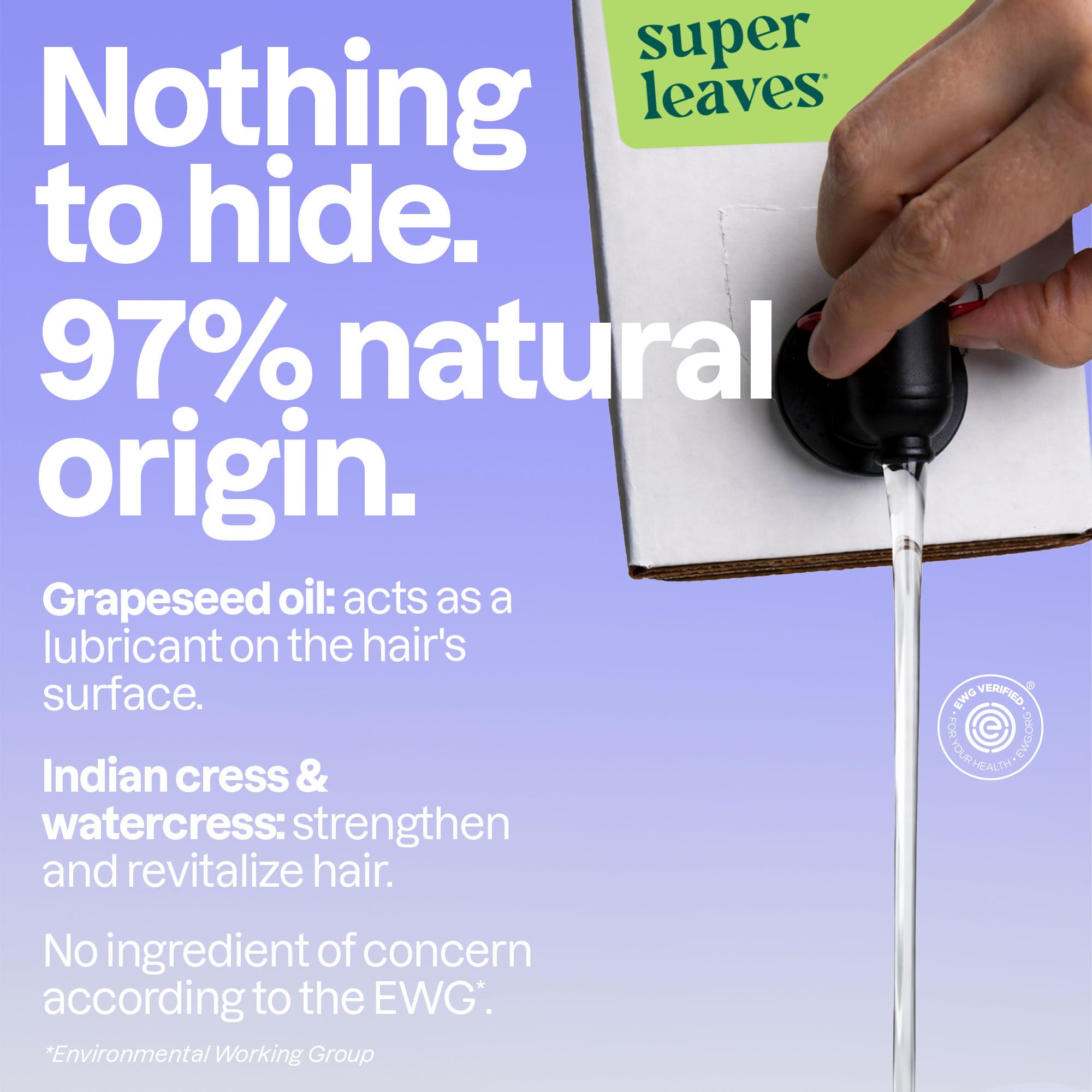 ATTITUDE Champú nutritivo para el cabello, verificado por EWG, para cabello seco y dañado, ingredientes derivados naturalmente, vegano, aceite de semilla de uva y hojas de oliva, recambio a granel, 2