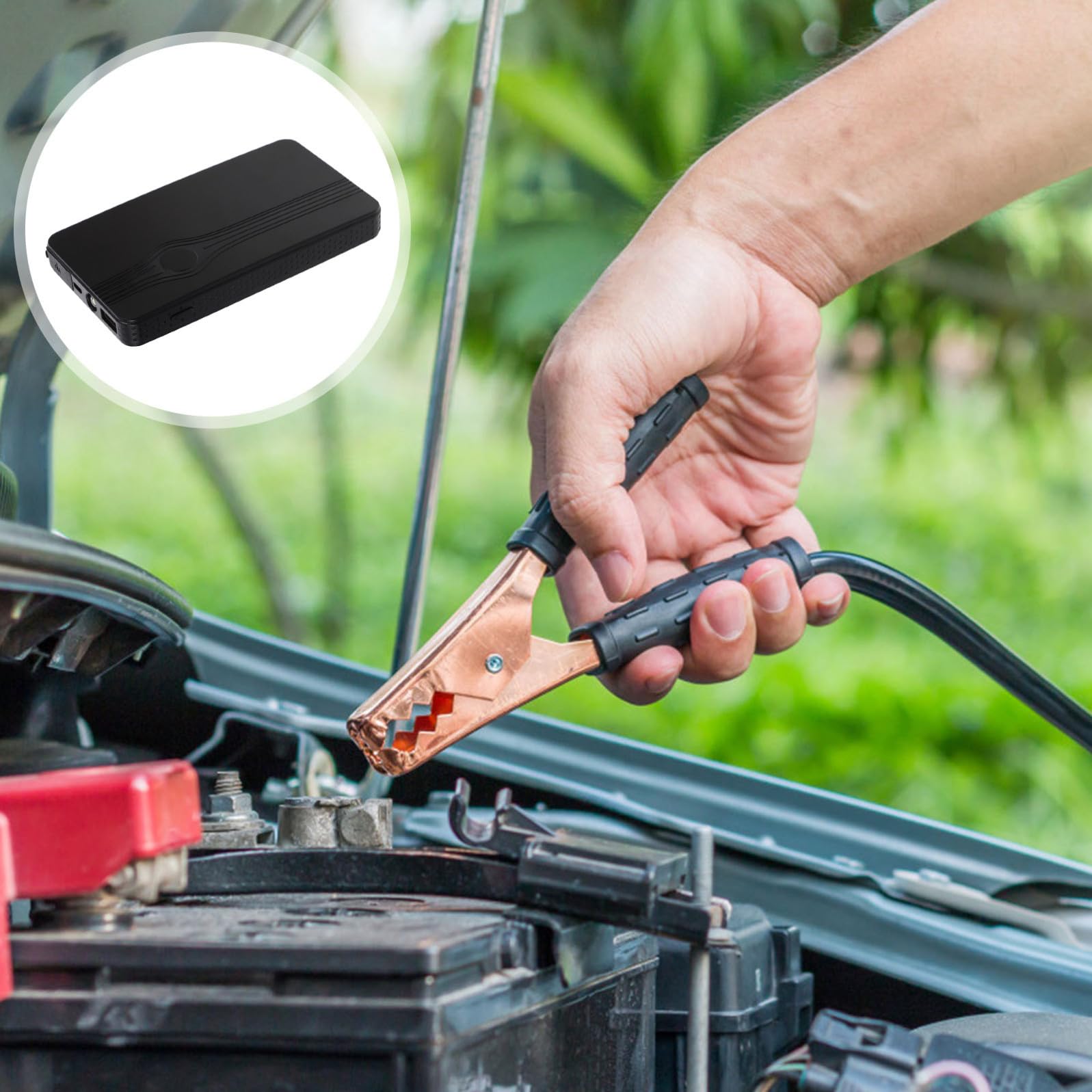 Démarreur de Secours pour Voiture 6000 Mah Noir Port USB