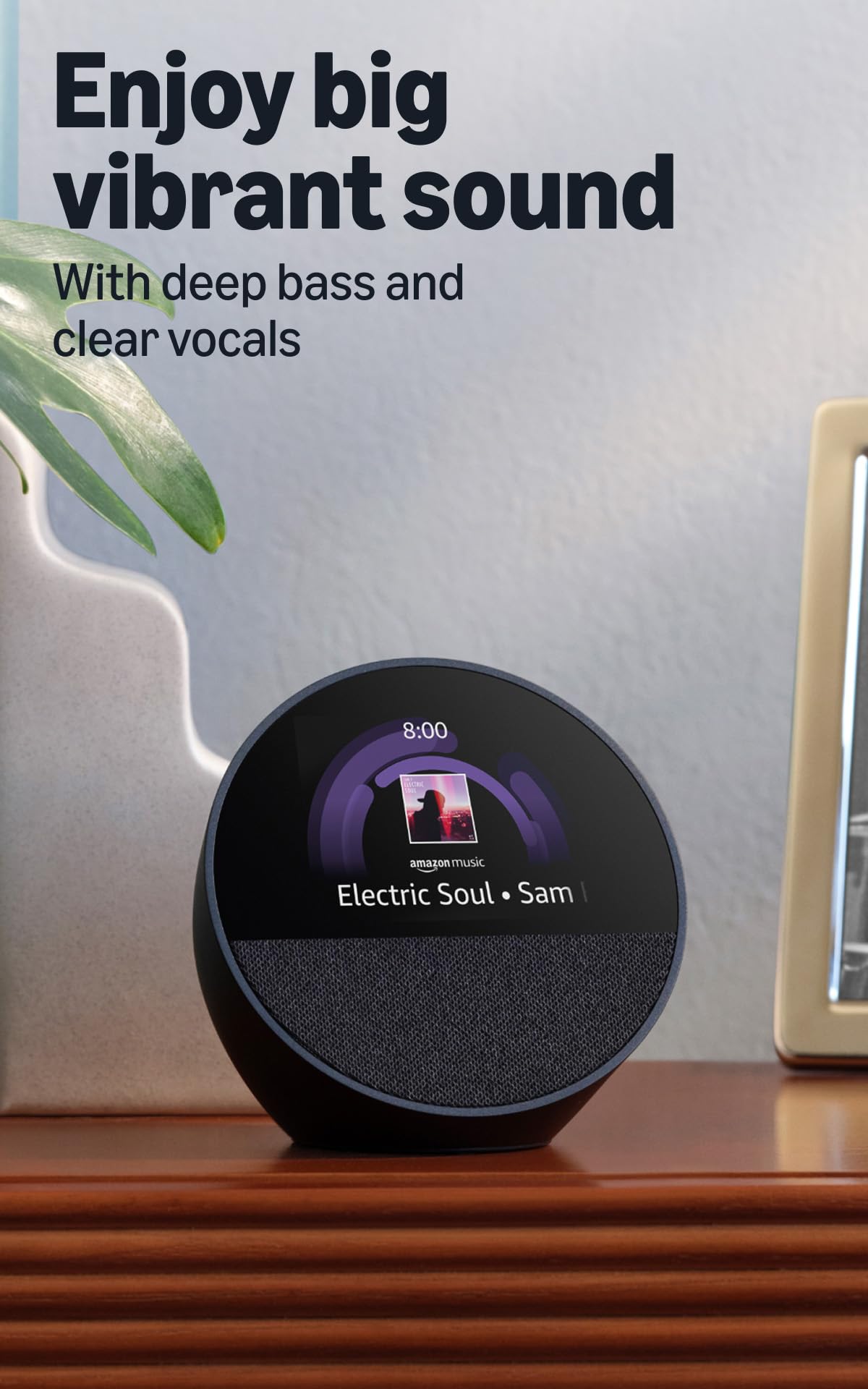 Black Smart Alarm Clock K22716