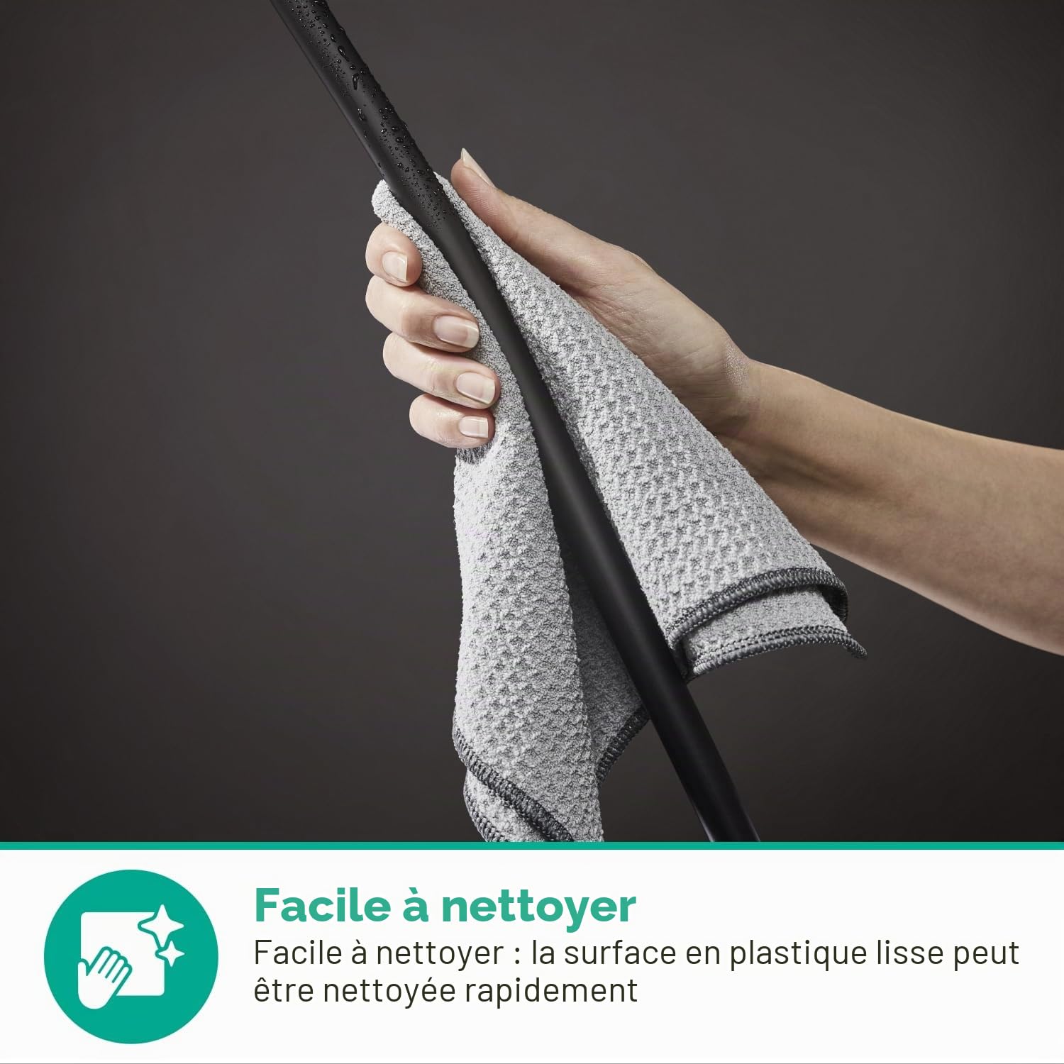 hansgrohe Isiflex Tuyau de douche universel, 1,25 m, avec protection anti-torsion, flexible avec protection anti-torsion et joints d'étanchéité, noir mat