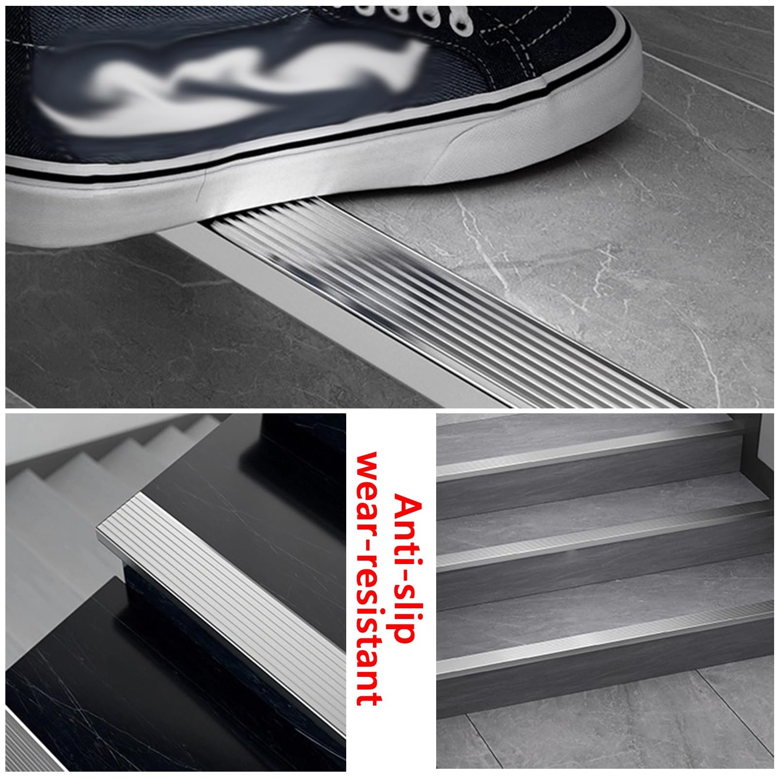 Perfil Antideslizante De Vinilo For Escaleras, Protector De Esquinas De Pared, Antideslizante E Impermeable For Escaleras Interiores Y Exteriores(Gold,90cm L 100mm*30mm)