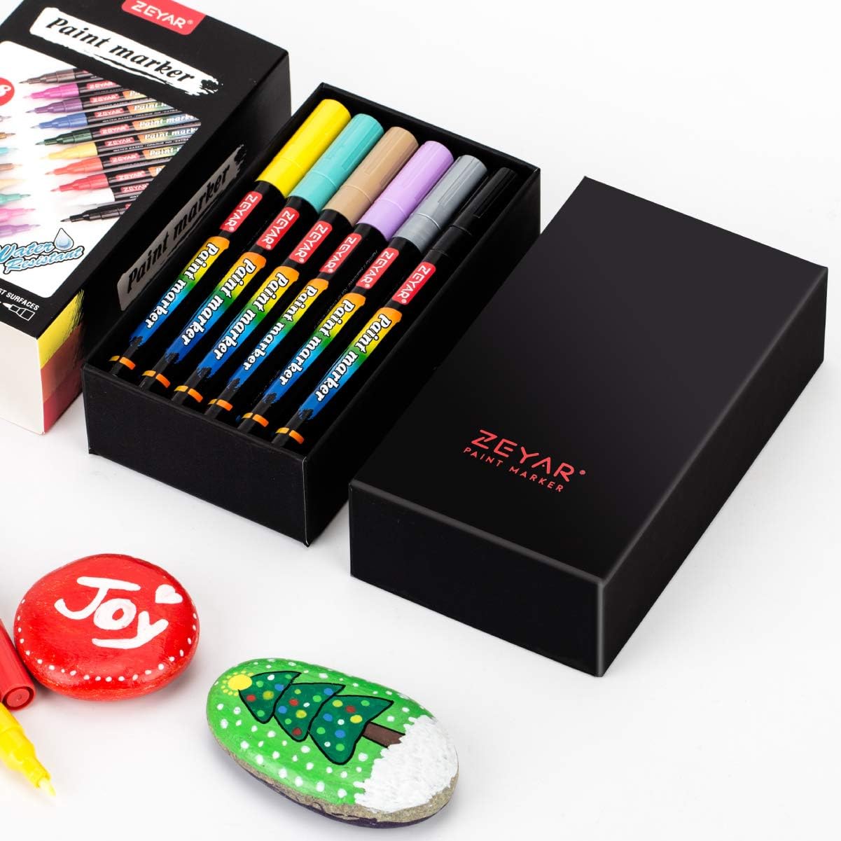 ZEYAR Premium Acrylic Paint Pen, Water Based, Extra Fine Point, 18 Colors, Odorless, Acid Free and Safe, Opaque Ink, Environmental Friendly, AP Certified : Arts, Crafts & Sewing